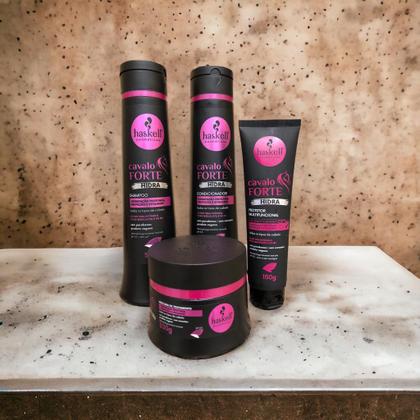 Imagem de Shampoo + Cond.500ml + Masc. 300ml + Protetor Haskell Cavalo Forte Hidra