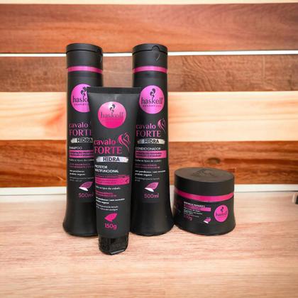 Imagem de Shampoo + Cond.500ml + Masc. 300ml + Protetor Haskell Cavalo Forte Hidra