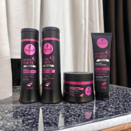 Imagem de Shampoo + Cond + Masc + Protetor Haskell Cavalo Forte Hidra Proteção e Vitalidade 300 ML