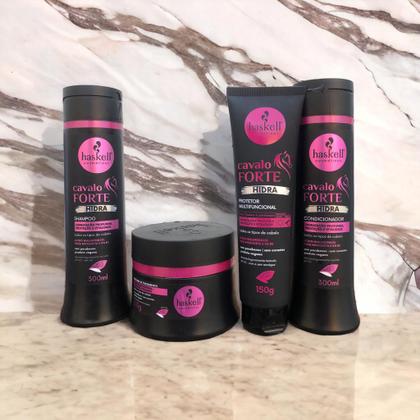 Imagem de Shampoo + Cond + Masc + Protetor Haskell Cavalo Forte Hidra Proteção e Vitalidade 300 ML