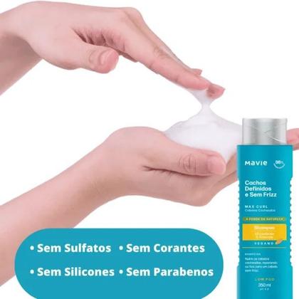 Imagem de Shampoo Condic e Máscara Max Curl Mavie Cachos Definidos