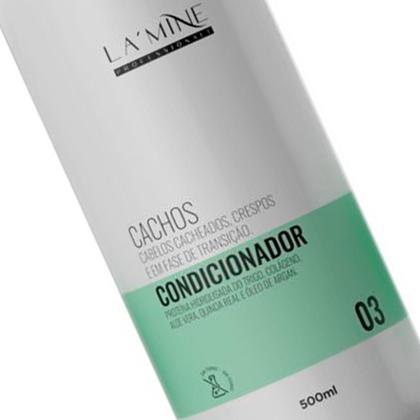 Imagem de Shampoo + Condicionador Cachos Cabelo Cacheado Lamine 500Ml