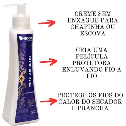 Imagem de Shampoo Condicionador Para Progressiva + Protetor Fio Midori