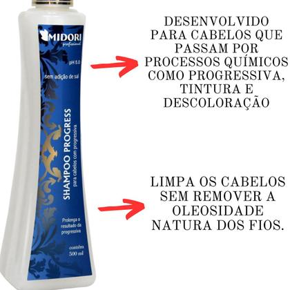 Imagem de Shampoo Condicionador Para Progressiva + Protetor Fio Midori