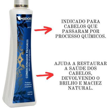 Imagem de Shampoo Condicionador Para Progressiva + Protetor Fio Midori
