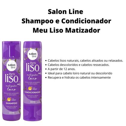 Imagem de Shampoo + Condicionador Salon Line Meu Liso Matizador