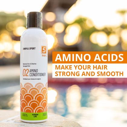 Imagem de Shampoo de natação com cloro e vitamina C Solpri Swimmers com condicionador antes e depois da natação (total de 16 ml)