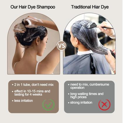 Imagem de Shampoo de tintura de cabelo Agthyuve Light Brown 500mL 3 em 1 para homens e mulheres