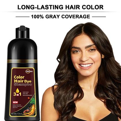Shampoo de tintura de cabelo Lymanus Dark Chocolate 3 em 1 500mL