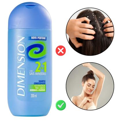 Imagem de Shampoo Dimension Anticaspa Cabelos Oleosos 200 ml