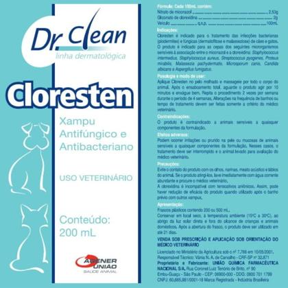 Imagem de Shampoo Dr. Clean Cloresten Antibacteriano Antifúngico 500ml