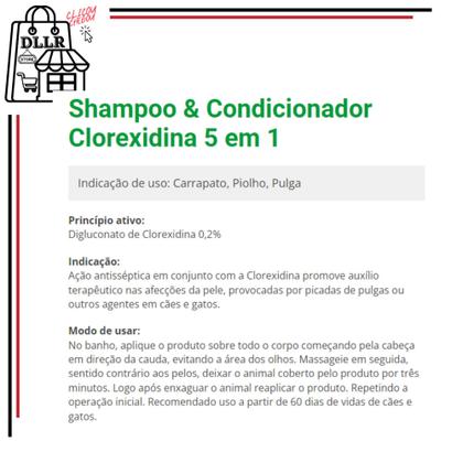 Imagem de Shampoo e condicionador Clorexidina Dermatite Canina 500ml