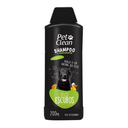 Imagem de Shampoo e Condicionador Pelos Escuros Pet Clean 700 mL para Cães e Gatos