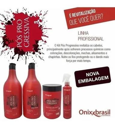 Imagem de Shampoo e Condicionador Pós Progressiva 1l Onixx Brasil + Finalizador