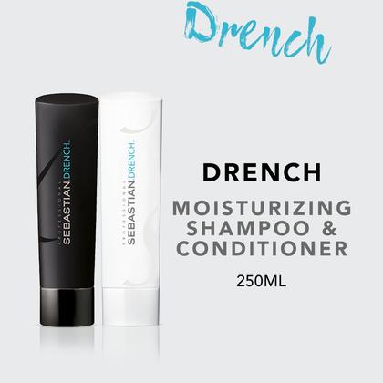 Imagem de Shampoo e condicionador Sebastian Drench 250ml + spray de cabelo 300ml