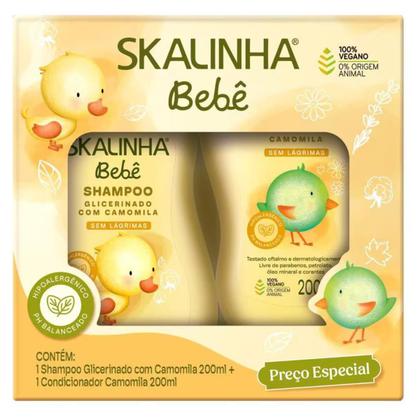 Imagem de Shampoo e Condicionador Skalinha Bebê com Camomila + Creme para Pentear