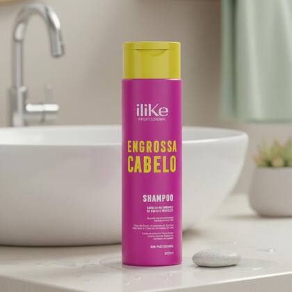 Imagem de Shampoo Engrossa Cabelo Ilike 300ml Fortalecimento Capilar Cabelos Finos e Fracos
