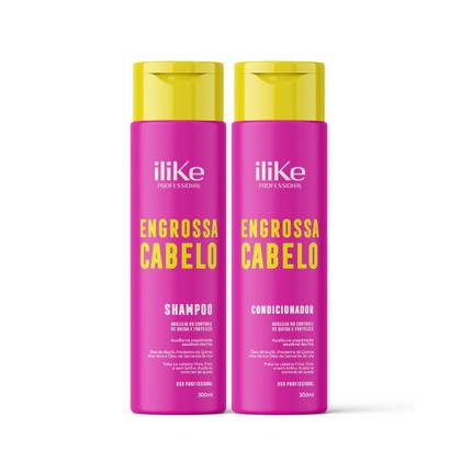 Imagem de Shampoo Engrossa Cabelo Ilike 300ml Fortalecimento Capilar Cabelos Finos e Fracos
