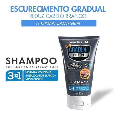Imagem de Shampoo Escurecedor Gradual para Cabelos Brancos e Grisalhos Men Original - 150ml