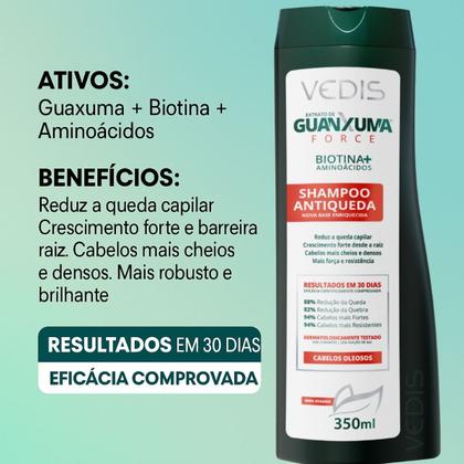 Imagem de Shampoo Guanxuma Force Cabelos Oleosos 350ml Vedis