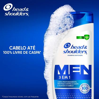 Imagem de Shampoo Head & Shoulders Anticaspa 3 em 1 Masculino 200ml