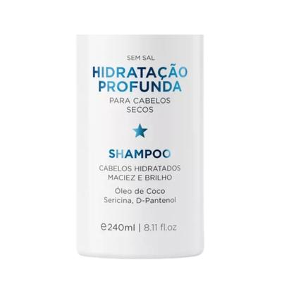 Imagem de Shampoo Hidratação Profunda Cabelos Secos Pontas Duplas Limpeza Profunda Brilho Intenso 240ml Jacques Janine