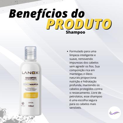Imagem de Shampoo Hidratante Coco Manga Lanox Pro Trihair 120ml