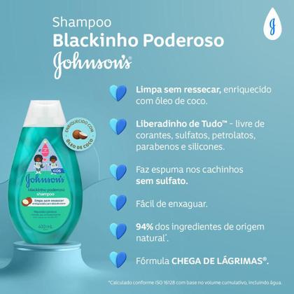 Imagem de Shampoo Infantil Johnson's Baby Blackinho Poderoso 400ml