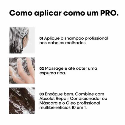 Imagem de Shampoo L'Oréal Professionnel Absolut Repair Com Proteína e Ômega 9