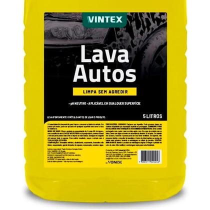 Imagem de Shampoo Lava Autos Vintex 5L - Ph Neutro, Não Remove Cera