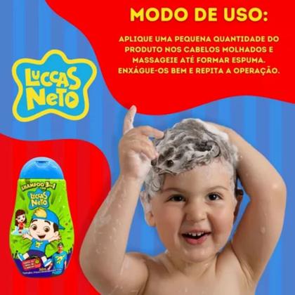 Imagem de Shampoo Luccas Neto 3 em 1 Todos os Tipos de Cabelo - 260ml
