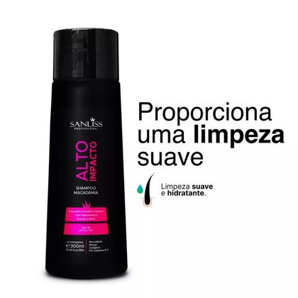 Imagem de Shampoo Macadâmia Sanliss 300ml - Hidratante e Regenerador