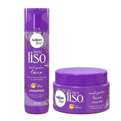 Imagem de Shampoo + Máscara Salon Line Meu Liso Matizador Loiro