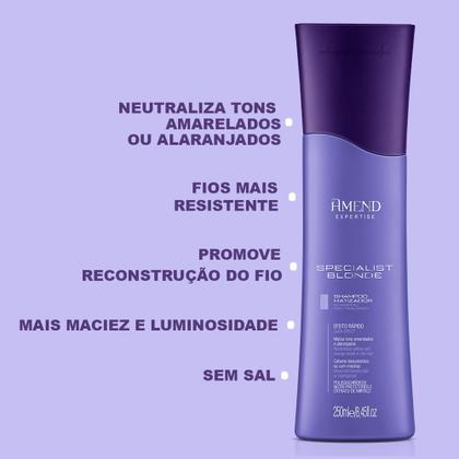 Imagem de Shampoo Matizador Amend Specialist Blonde Expertise 250ml