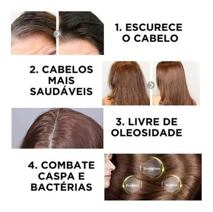 Imagem de Shampoo matizador feminino escurecedor cabelos brancos grisalhos pro i.s 250ml