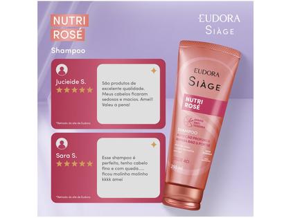 Imagem de Shampoo Nutrição Profunda Eudora Siàge Nutri Rosé 250ml