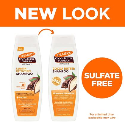 Imagem de Shampoo Palmer's Cocoa Butter, retenção de comprimento de biotina, 400 mL