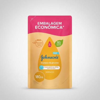 Imagem de Shampoo Para Bebê Refil Johnsons Baby De Glicerina 180ml