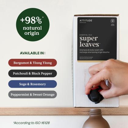 Imagem de Shampoo para lavagem corporal e cabelo ATTITUDE 2 em 1 2000 mL