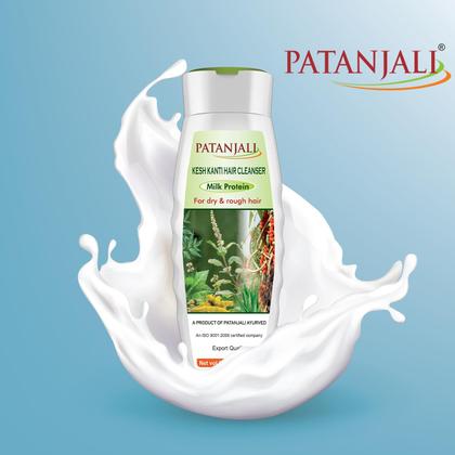 Shampoo Patanjali Kesh Kanti Proteína do Leite 2x200ml