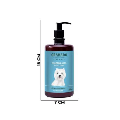 Imagem de Shampoo Pet Azul Pelos Claros Granado 500ml