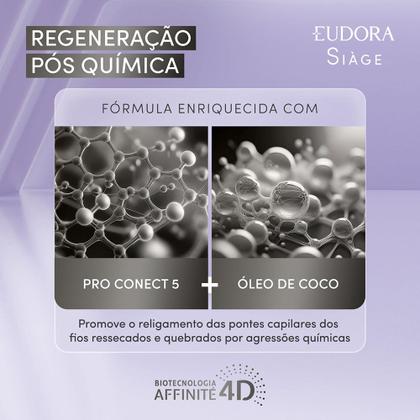 Imagem de Shampoo Reconstrução Regeneração Pós Química Reparação Óleo de Coco 250ml Eudora Siàge