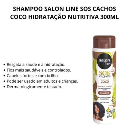 Imagem de Shampoo Salon Line Sos Cachos Coco Hidratação Nutritiva 300ml