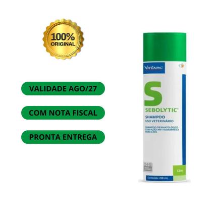 Imagem de Shampoo Sebolytic Spherulites Virbac Para Cães 250ml Fragrância Sem Fragrância