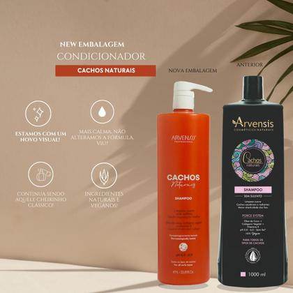 Imagem de Shampoo sem Sulfato Arvensis Cachos Naturais Vegano - 1000ml