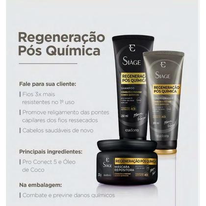 Imagem de Shampoo Siàge Expert Regeneração Pós Química 250ml (Nova Versão)