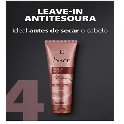Imagem de Shampoo Siàge Nutri Rosé Efeito Anti Tesoura 250ml - Eudora