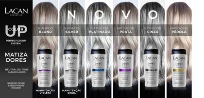 Imagem de Shampoo Silver Color Up Lacan 300ml Efeito Cinza