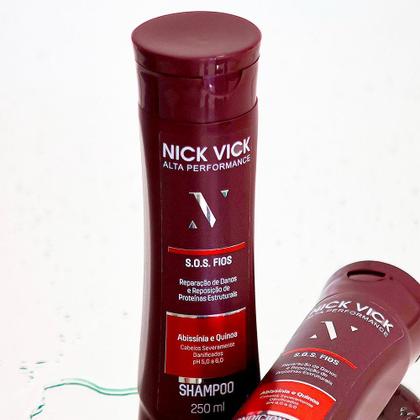 Imagem de Shampoo Sos, Nick & Vick, Preta, 250ml