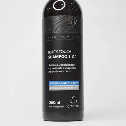 Imagem de Shampoo Tonalizante Vita Hominis Black Touch 3x1 250ml